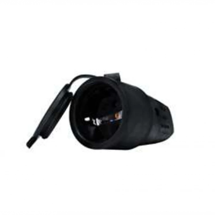 Разъем штепсельный 16А IP44 250В (еврослот) с заземл. каучук UNIVersal 602228