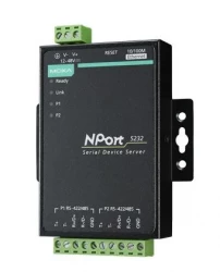 NPort 5232-T 2-портовый асинхронный сервер RS-422/485 в Ethernet с расширенным диапазоном температур MOXA