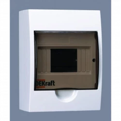 Корпус навесной ЩРН-П-6 20х15х10 6мод. IP41 пластик. DEKraft 31009DEK