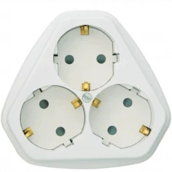 Розетка 3-м СП РС10/16-503 16А IP20 с заземл. защ. шторки бел. Кунцево 5930