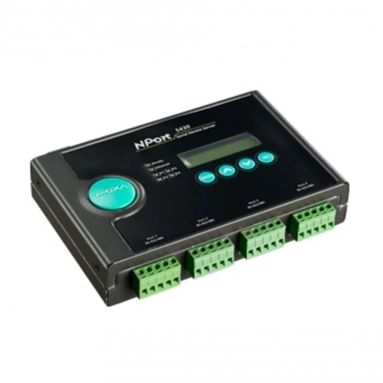 NPort 5430I 4-портовый асинхронный сервер RS-422/485 в Ethernet c изоляцией 2 КВ MOXA