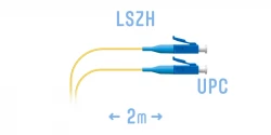 Шнур монтажный оптический LC/UPC SM G.657.A1 2 метра