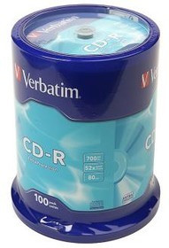 Verbatim 43411 CD-R 80 52x DL CB/100, Записываемый компакт-диск