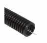 Труба гофрированная ПНД легкая d16мм с протяжкой 350 Н безгалоген. (HF) стойкая к УФ черн. (уп.100м)