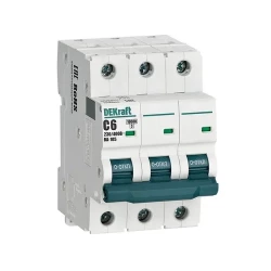Выключатель автоматический модульный 3п C 6А 10кА ВА-105 DEKraft 13175DEK