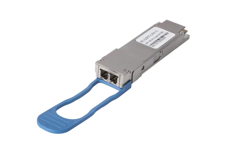 Двухволоконный модуль, QSFP+ 40GBASE-LR4, разъем LC, дальность до 10км (7dB)
