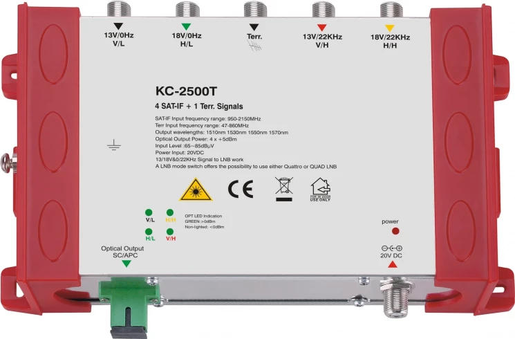 Передатчик оптический KC2500T 4хSAT+TV