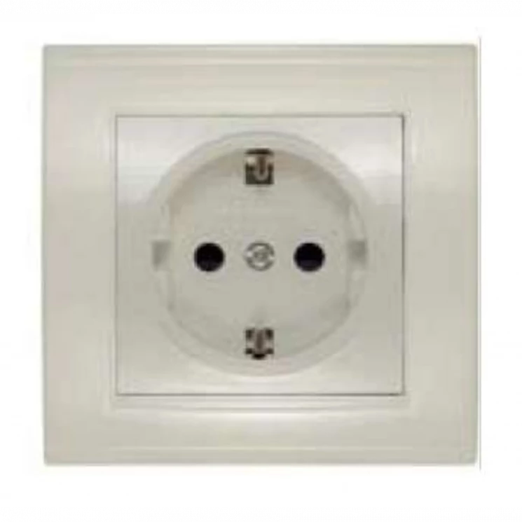 Розетка 1-м СП Бриллиант 16А IP20 с заземл. защ. шторки сл. кость UNIVersal 7948851