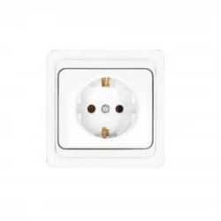Розетка 1-м СП Валери 16А IP20 с заземл. бел. UNIVersal В0028