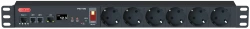 Блок розеток интеллектуальный: Ethernet, 1U 19", 230V, 15A, in: Schuko, out: (6) Schuko