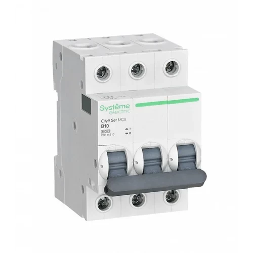 Выключатель автоматический модульный 3п B 10А 4.5кА City9 Set 400В SE C9F14310