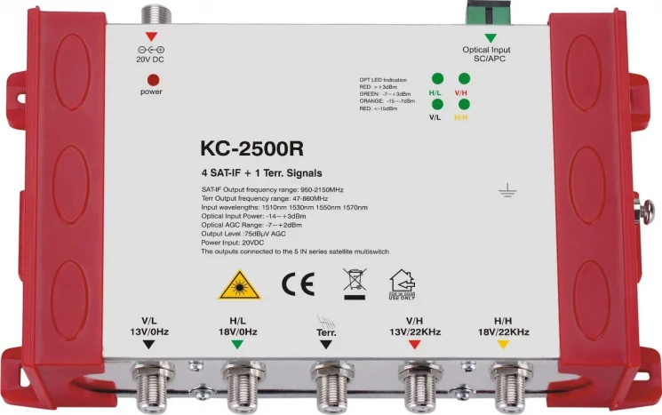Приемник оптический KC2500R 4хSAT+TV