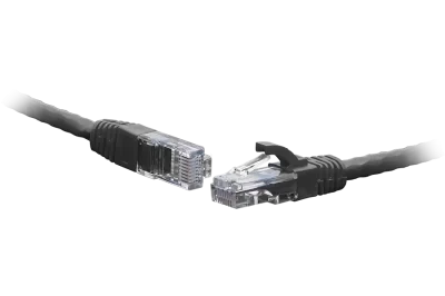 Коммутационный шнур U/UTP 4-х парный cat.6 0.3м PVC standart чёрный