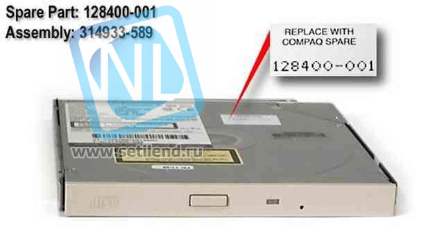 Привод HP 128400-001 Compaq Small Form Factor 24x CD-Rom-128400-001(NEW)