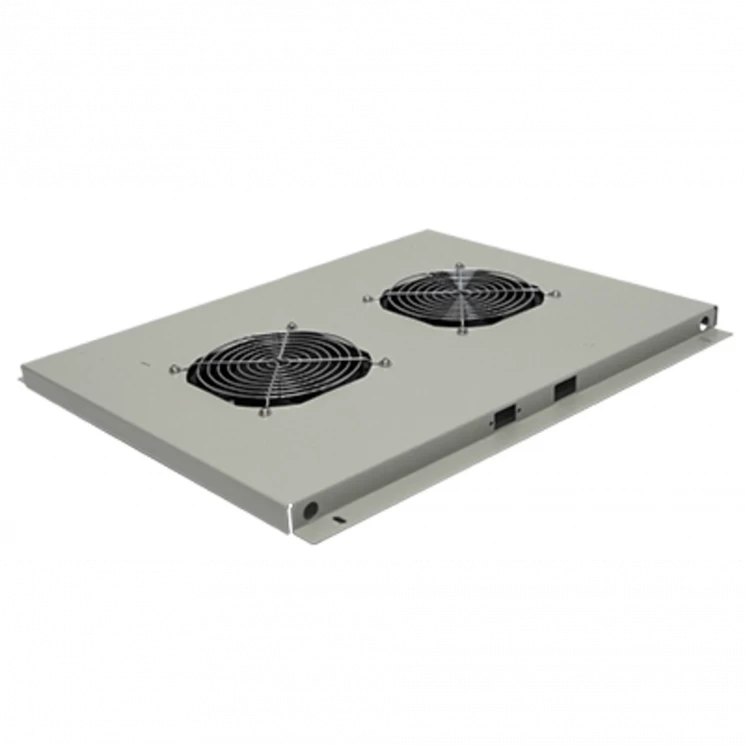 Блок вентиляторов для шкафов TFC глубиной 600мм, 2 вентилятора с терморегулятором, серый