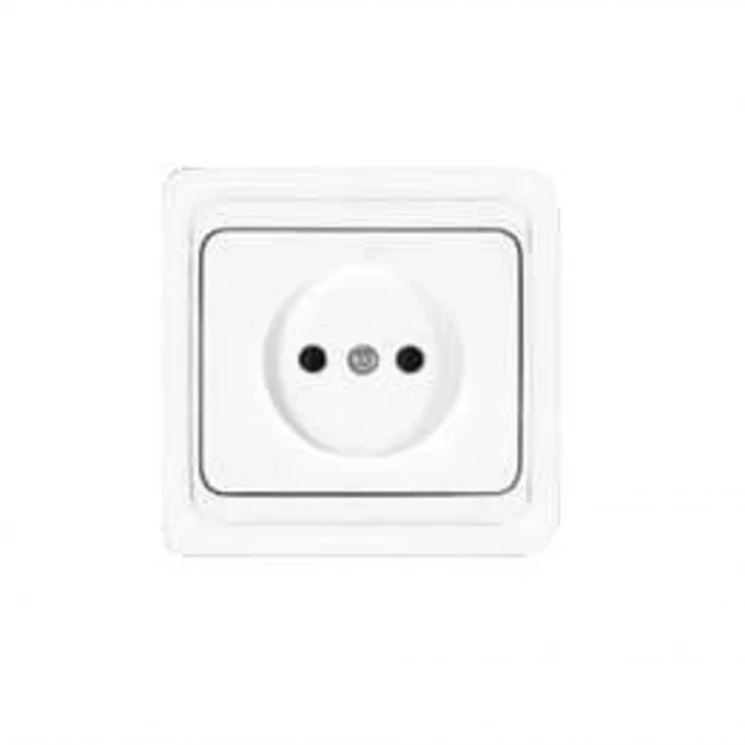 Розетка 1-м СП Валери 16А IP20 без заземл. бел. UNIVersal В0022