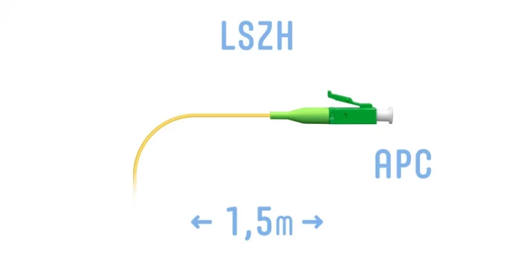 Пигтейл LC/APC SM (0.9) 1.5 m