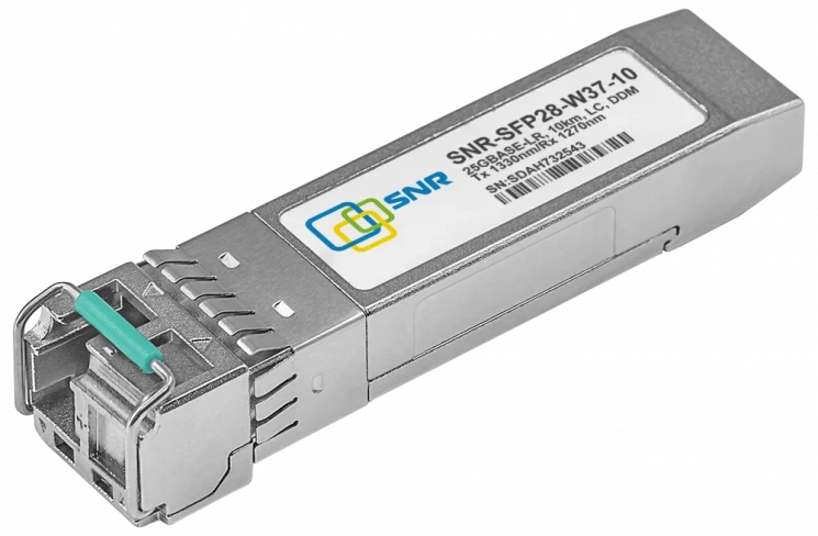 Модуль SFP28 WDM, 25GBASE, разъем LC, дальность до 10км, 1330нм