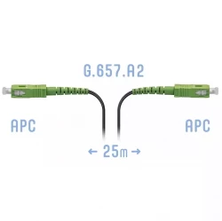Патчкорд оптический FTTH SC/APC, кабель 604-01-01, 25 метров