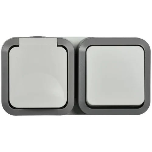 Блок ОП розетка + выключ. горизонт. TORS 16А IP55 TS242 бел. IEK TS-G10-6-55-V-K41