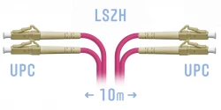 Патчкорд оптический LC/UPC-LC/UPC MM (OM4) Duplex 10 метров