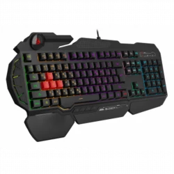 Клавиатура A4Tech Bloody B310N черный USB Multimedia for gamer LED (подставка для запястий) (B310N)