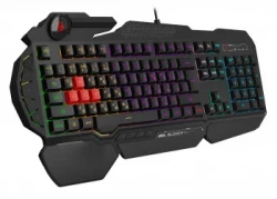 Клавиатура A4Tech Bloody B310N черный USB Multimedia for gamer LED (подставка для запястий) (B310N)