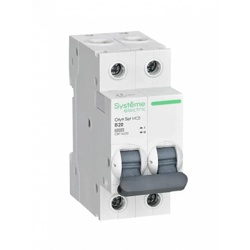 Выключатель автоматический модульный 2п B 20А 4.5кА City9 Set 230В SE C9F14220