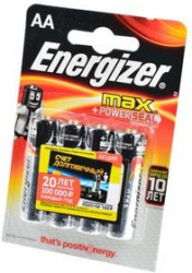 Energizer MAX+Power Seal LR6 BL4, Элемент питания