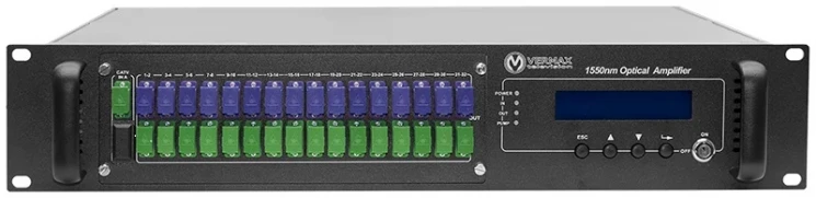 Оптический усилитель VERMAX для сетей КТВ, 32*18dBm, WDM фильтр PON, AC+DC