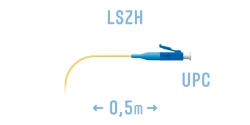Пигтейл LC/UPC SM (0.9) 0,5 m