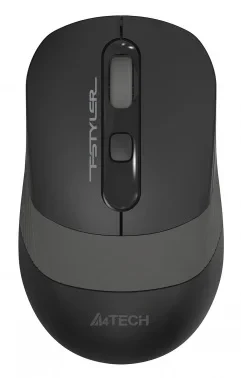 Мышь A4Tech Fstyler FG10S черный/серый оптическая (2000dpi) silent беспроводная USB для ноутбука (4but)