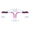 Патчкорд оптический LC/UPC-LC/UPC MM (OM4) Duplex (HD) 2,5 метрa, 2мм