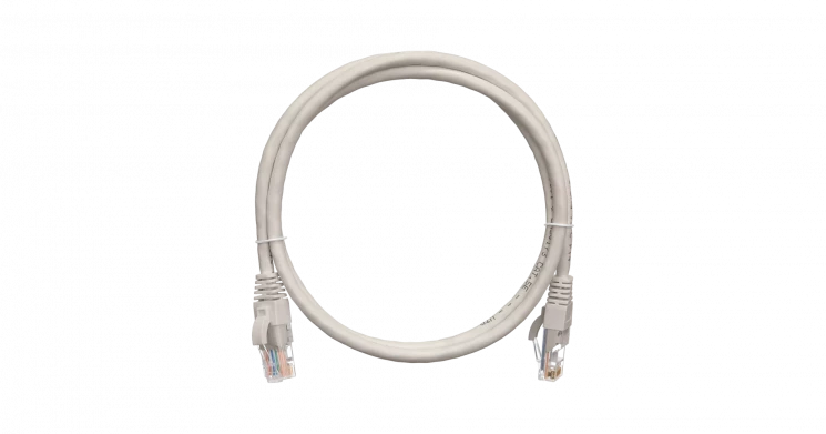 Коммутационный шнур NETLAN U/UTP 4 пары, Кат.5е (Класс D), 100МГц, 2хRJ45/8P8C, заливной, BC (чистая медь), LSZH нг(B)-HF, серый, 1м, уп-ка 10шт.