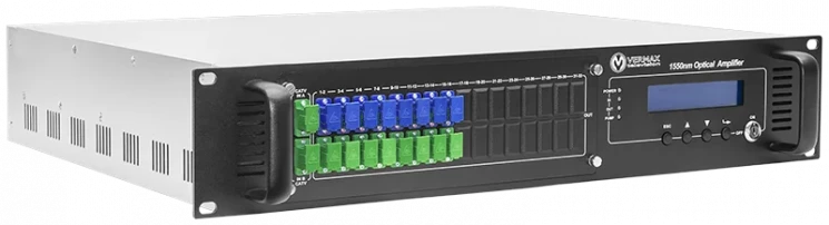 Оптический усилитель VERMAX для сетей КТВ, 2 входа, 16*22dBm выходов, 10GPON