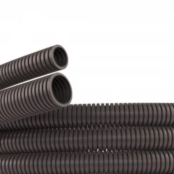 Труба гофрированная ПА 6 d23мм dвнутр.22.6мм dвнешн.28.5мм без протяжки ПВ-0 темн. сер. (уп.50м) DKC