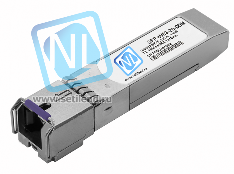 Модуль SFP WDM, дальность до 20км (12dB), 1490/1310nm