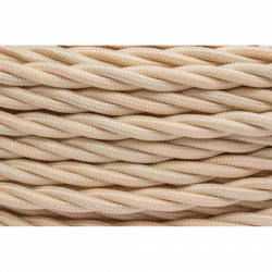 Провод ретро 2х1.5 матов. зол./песочн. (уп.20м) Bironi B1-424-719-20