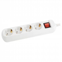 Колодка удлинителя 4-м с заземл. KX-4es с выкл. Эра Б0028344