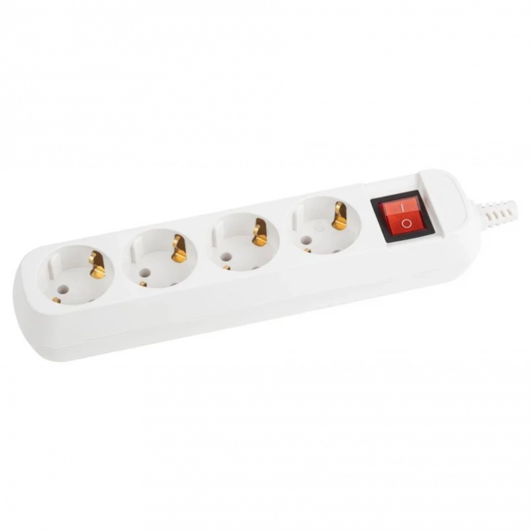 Колодка удлинителя 4-м с заземл. KX-4es с выкл. Эра Б0028344