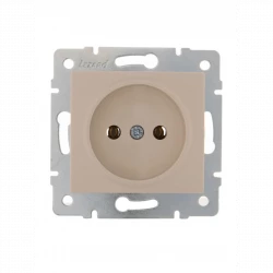 Розетка 1-м СП Karina 16А IP20 без заземл. термопласт механизм крем. LEZARD 707-0388-121B