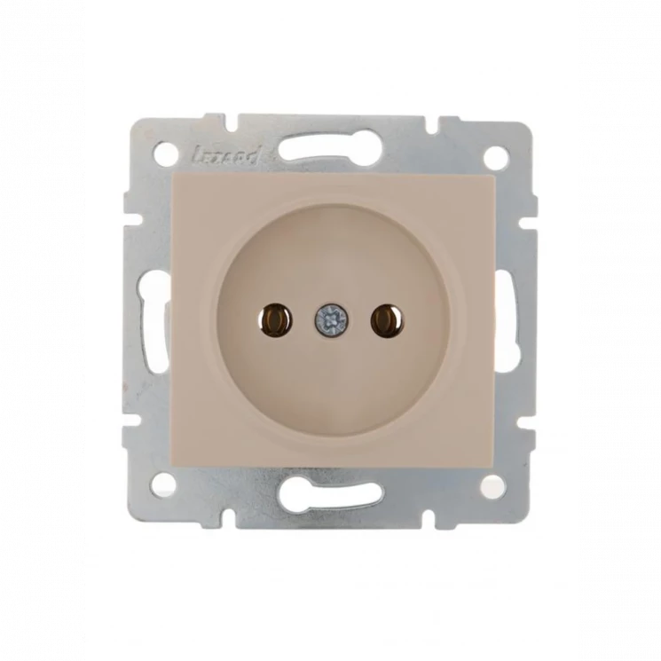 Розетка 1-м СП Karina 16А IP20 без заземл. термопласт механизм крем. LEZARD 707-0388-121B