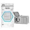 Блок ОП Dita (розетка 16А 250В с заземл. 2-кл. выкл. 10А) IP54 сер. TOKOV ELECTRIC TKL-DT-V2RZ-C06-I