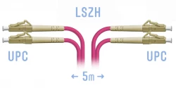 Патчкорд оптический LC/UPC-LC/UPC MM (OM4) Duplex 5 метров