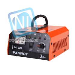 Зарядное устройство PATRIOT BCI-22M 220В±15% 0.7/0,99кВА 12/24В max20/15А 10-400/10-270А/ч 1.4кг