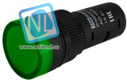 SQ0702-0073, Лампа AD-16DS(LED) матрица d16мм зеленый 230В АС