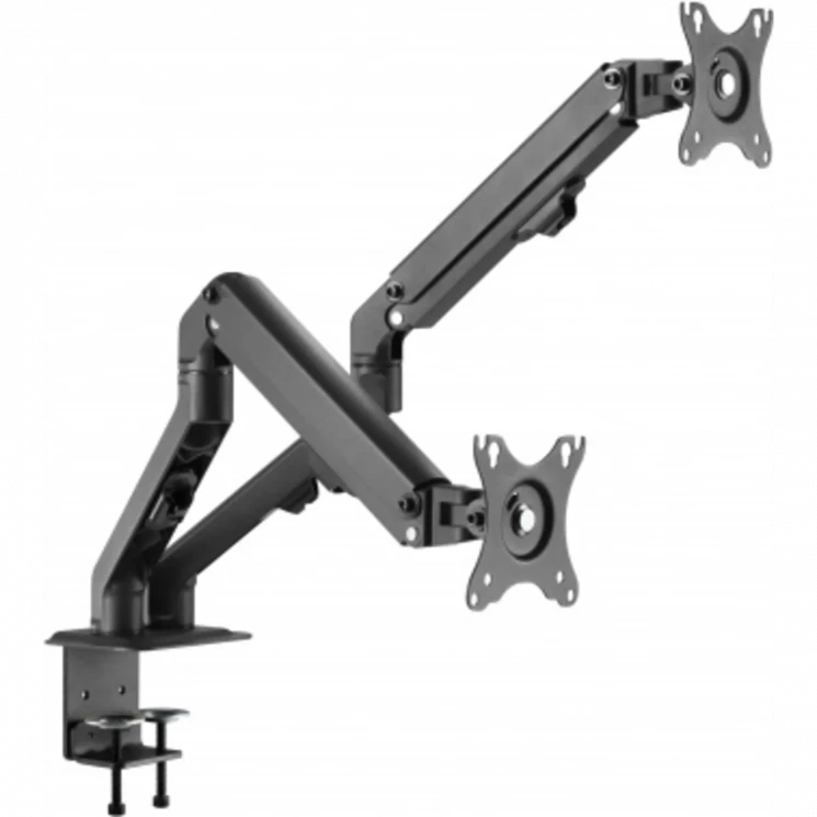 Кронштейн для мониторов Ultramounts UM729 черный 17"-27" макс.7кг крепление к столешнице поворот и н