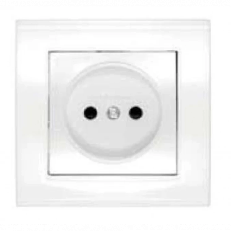 Розетка 1-м СП Бриллиант 16А IP20 без заземл. защ. шторки бел. UNIVersal 7947595