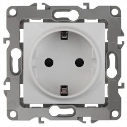 Розетка 1-м СП Эра12 12-2101-01 16А IP20 16AX 250В 2P+E Schuko механизм бел. Эра Б0014675