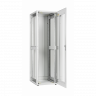 Напольный шкаф серии Lite 19", 18U, стеклянная дверь, Ш600хВ900хГ600мм, в разобранном виде, серый